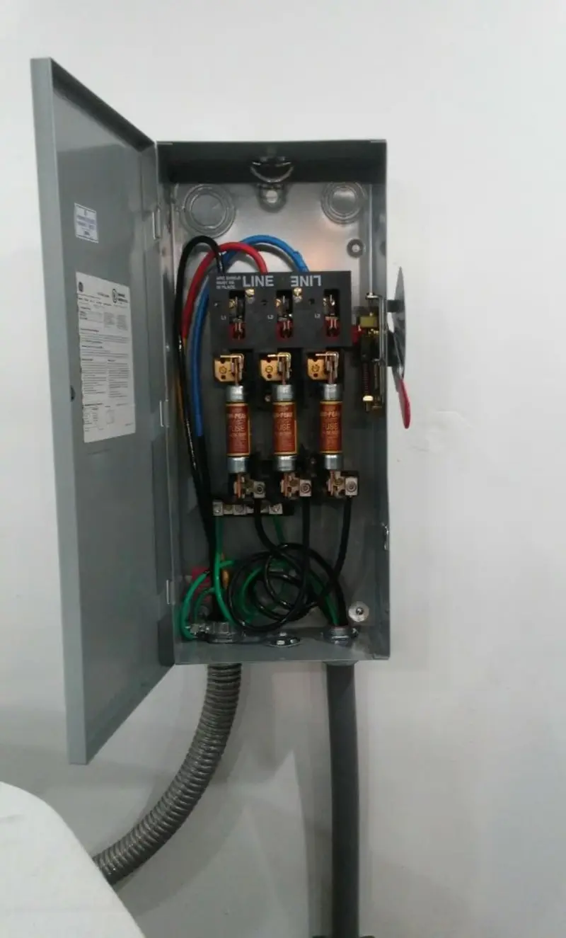 Three-phase disconnect switch installed for Electrical Wiring & Rewiring in La Habra Heights